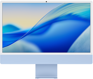 iMac s farebným obsahom na obrazovke